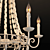 Gesso Finish 6-Light Chandelier 3D model small image 2