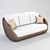 ROBERTI St. Tropez Wicker Sofa: Classic Elegance 3D model small image 1