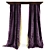 Luxurious Velvet Curtains 3D model small image 1