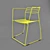 Steel Wire Chair: Sleek Modern Design 3D model small image 2