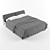 Sleek, contemporary bed 3D model small image 1