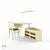 Camilla White 12 - Children's Writing Desk 3D model small image 1