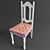 Title: Restored Vintage Chair with Elegant Drapery 3D model small image 3
