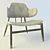 Comfy Modern Lounge Chair 3D model small image 1