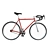 Sleek Fixed Gear Bicycle 3D model small image 1