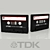 Vintage TDK Cassette Tape 3D model small image 1