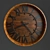 Elegant Oak Yorkshire Wall Clock 3D model small image 2