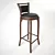 Sleek Swivel Bar Stool 3D model small image 2