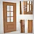 Brazilian Standard Wooden Door with Glass 3D model small image 1