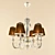 Elegant Silver Chandelier 3D model small image 1