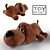 Cuddly Plush Puppy 3D model small image 1