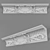 Cornice Central Element: Elegant Addition to Your Home 3D model small image 1