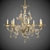 Elegant Murano Glass Chandelier 3D model small image 1