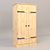 Nordic Oak Wardrobe 3D model small image 1