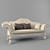 Chic Chelini Sofa with Decorative Pillows 3D model small image 1