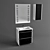 Parisian Aqua 75: Console Cabinet, Mirror & Basin 3D model small image 1