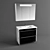 Aqua Rhodes Paris 100 - Vanity Unit with Mirror 3D model small image 1