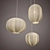 Sleek Nuno Pendant Light 3D model small image 1