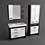 Rhodes Aqua Bathroom Vanity Set 3D model small image 1