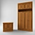 Modern Wardrobe Dresser Combo 3D model small image 1