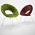 Sleek Circle Chair 3D model small image 1