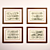 Antique Engravings in Classic Frames 3D model small image 1
