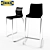 Sleek and Sturdy: IKEA Glenn Barstool 3D model small image 1