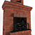 Handcrafted Fireplace: Detailed, High-Polygon Model 3D model small image 2