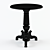 Turenne Round Pedestal Table 3D model small image 1