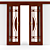 Modern Sliding Door Set 3D model small image 1