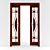 Modern Sliding Door Set 3D model small image 2