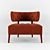 Brabbu Zulu Armchair: Stylish Comfort for Your Space 3D model small image 1