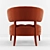 Brabbu Zulu Armchair: Stylish Comfort for Your Space 3D model small image 2