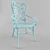 Elegant Monogram Chair 3D model small image 1