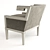 Sleek Deniot Troy Armchair 3D model small image 2