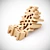 Pixel Perfect Wooden Lounge Chair 3D model small image 2