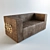 Modern Wood Sofa 3D model small image 1