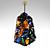 Colorful Resin Block Chandelier 3D model small image 2
