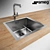 Smeg VQ40-2 Stainless Steel Sink 3D model small image 1