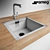 Smeg VQ40-2 Stainless Steel Sink 3D model small image 2