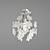 Eglo 91819 Fenari Chandelier: Stylish Chrome and Clear Design 3D model small image 1