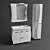 Aqua Rhodes Solo 90 Bathroom Set 3D model small image 1