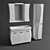 Aqua Rhodes Solo - 3 Piece Bathroom Set 3D model small image 1