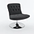 Sleek Black Chair: Contemporary Elegance 3D model small image 1