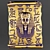 Egyptian Bas-Relief: Pharaoh's Gold Art 3D model small image 1