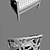 Crate&Barrel Ankara Truffle Chair: Stylish Comfort 3D model small image 3