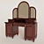 Classic Solid Wood Dressing Table 3D model small image 1