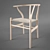 Modern Scandinavian Design Wishbone Chair 3D model small image 1