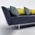 Elegant Velvet Sofa 3D model small image 2