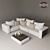 Stone Modular Sofas - Versatile Corner Design 3D model small image 1